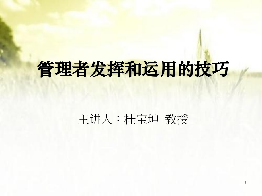 管理者发挥和应用的技巧(冲突管理).ppt_第1页