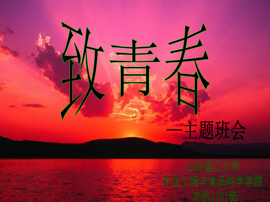 大学生青春主题班会课件.ppt_第1页