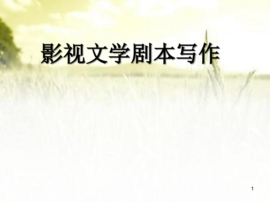 影视文学剧本写作.ppt_第1页