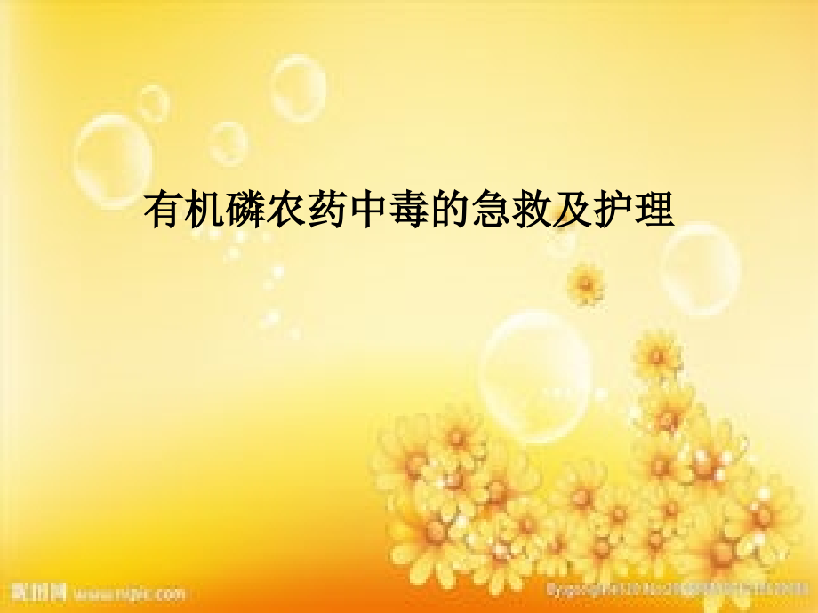 有机磷中毒的治疗与护理.ppt_第1页