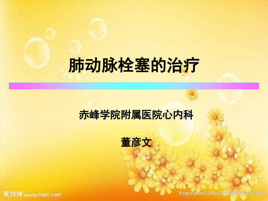 肺动脉栓塞的治疗.ppt_第1页