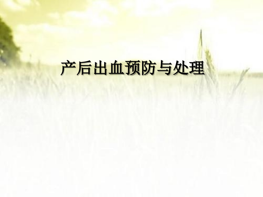 产后出血预防与处理.ppt_第1页