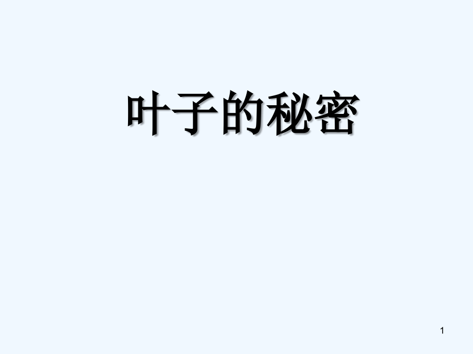 科学《叶子的秘密》.ppt_第1页