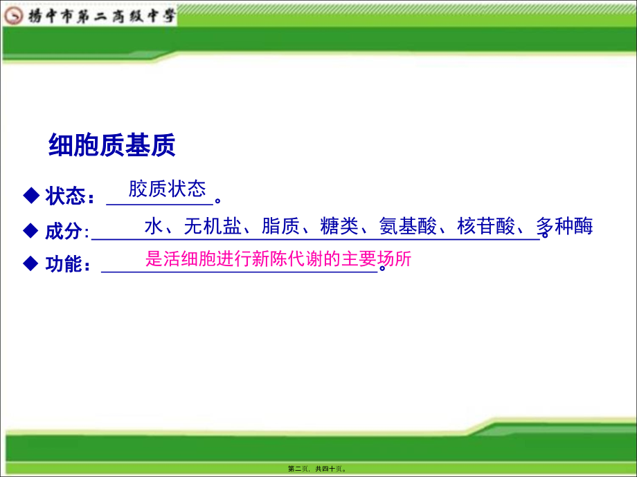 一轮复习2018年公开课细胞器系统的分工合作.pptx_第2页
