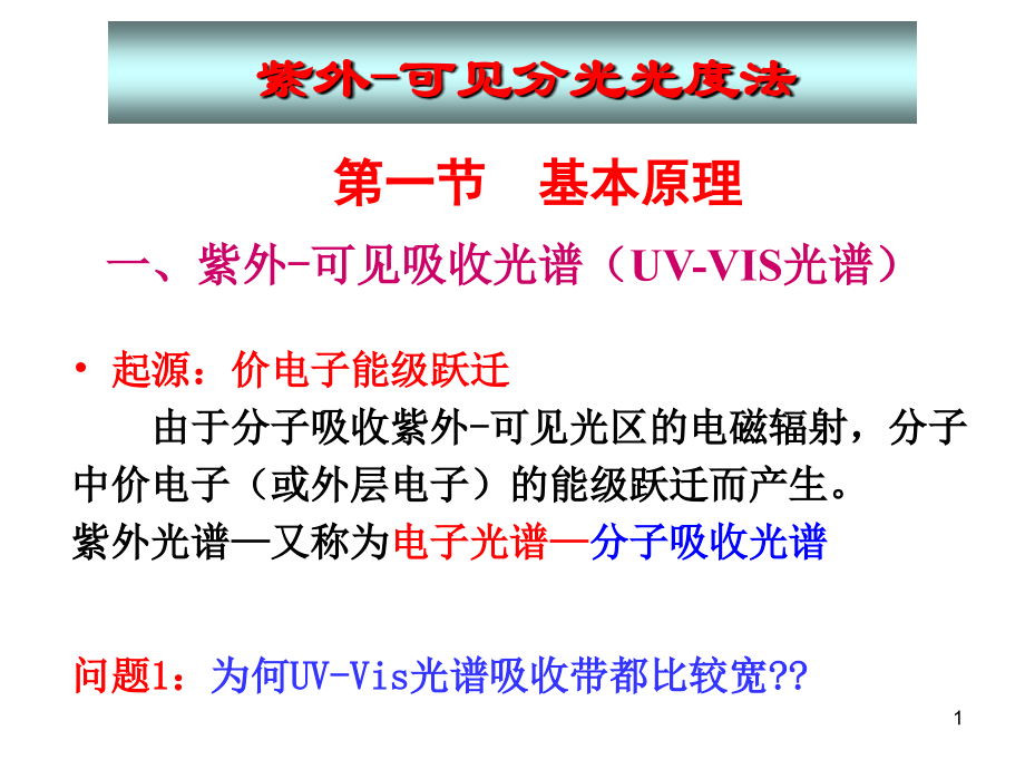 紫外可见分光光度法课件.ppt_第1页