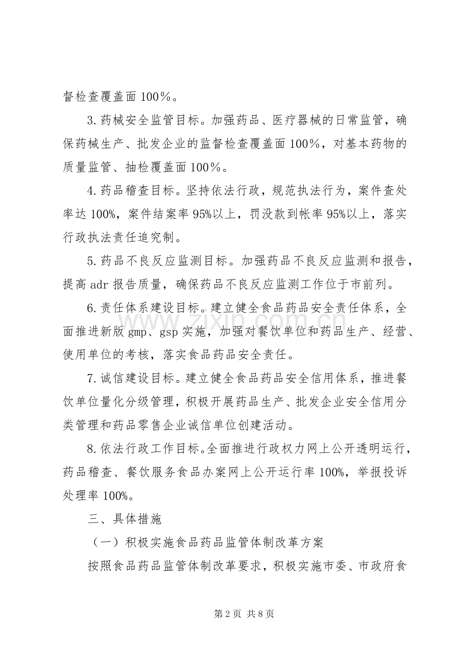 食品药品监管工作意见.docx_第2页