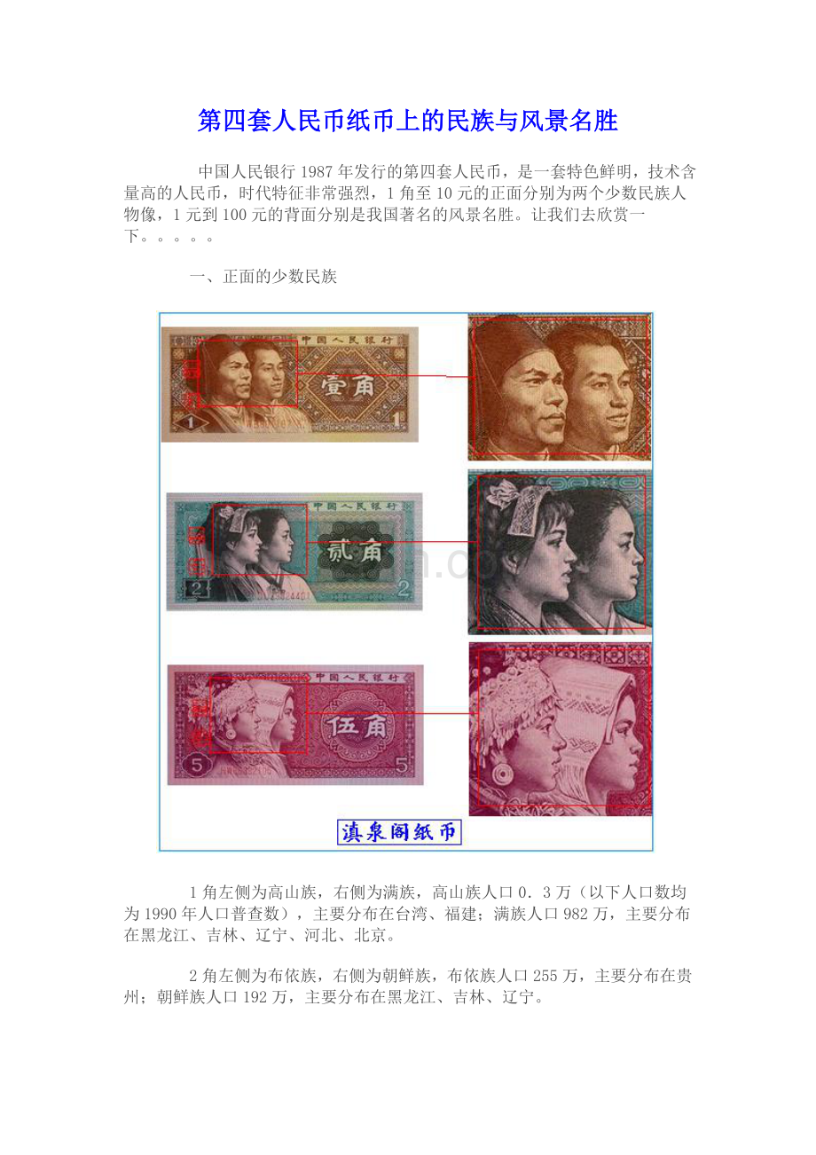 第四套人民币纸币上的民族与风景名胜.doc_第1页