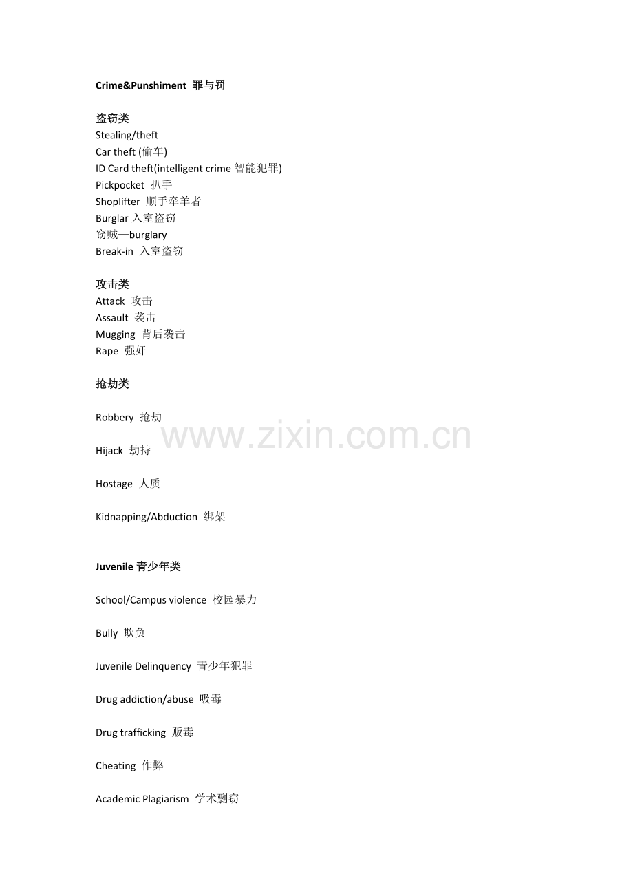 中级口译重要高频词汇分类整合.doc_第1页