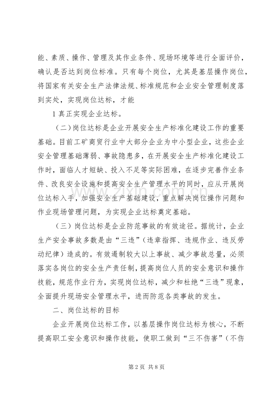 国家安全监管总局开展企业安全生产标准化岗位达标工作的指导意见.docx_第2页
