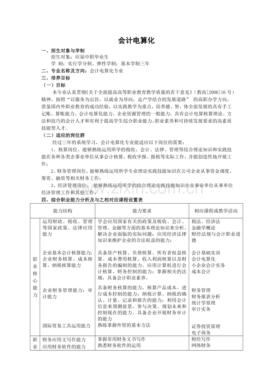 会计电算化专业介绍.doc_第1页