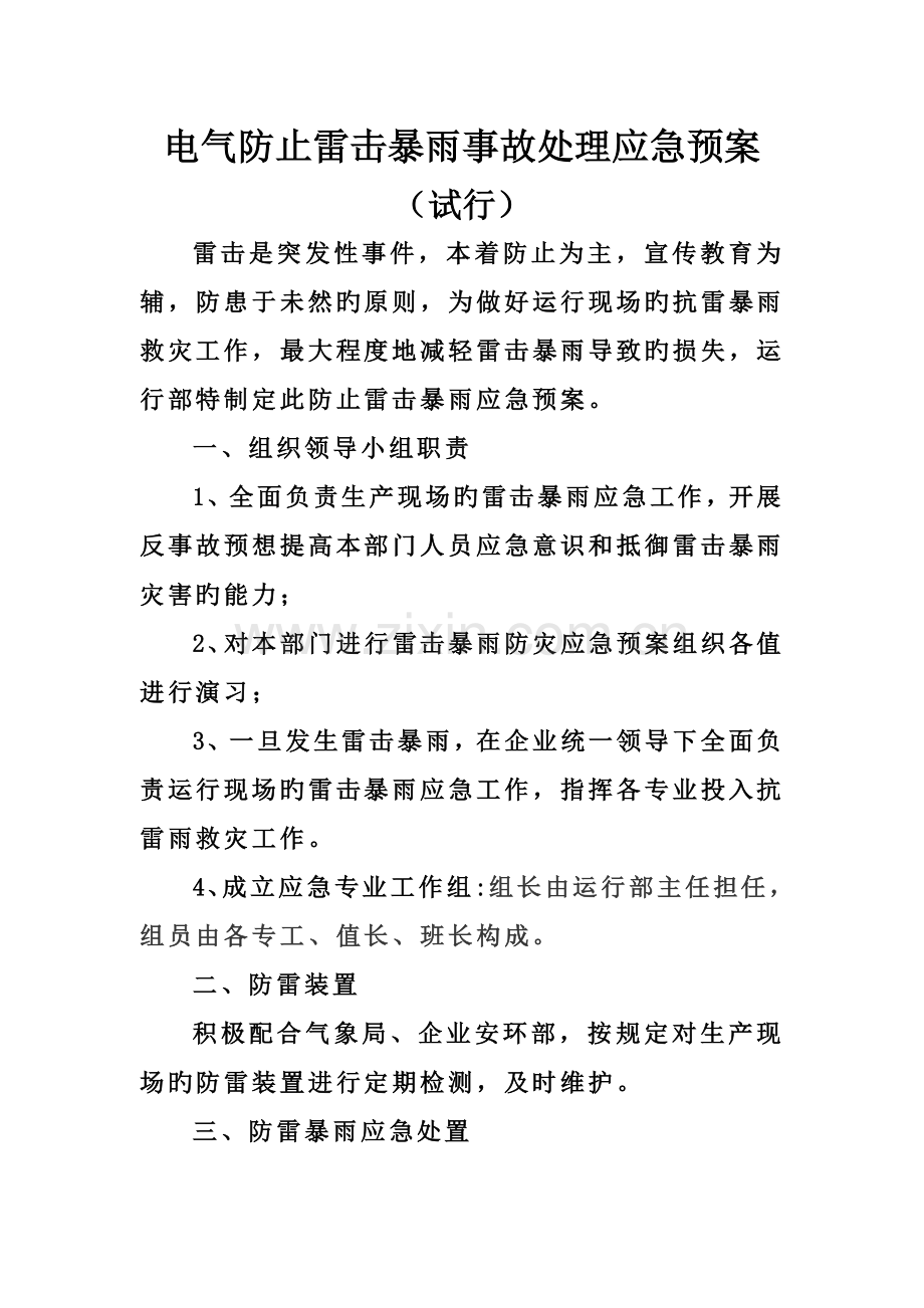 2023年防雷击应急预案.doc_第1页