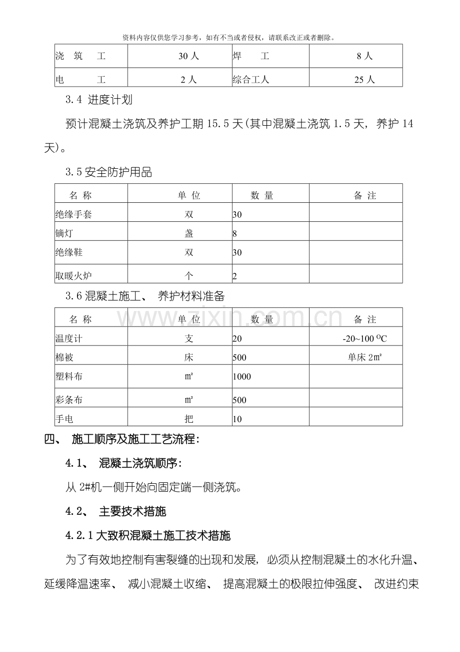 汽机底板砼浇筑施工方案模板.doc_第2页