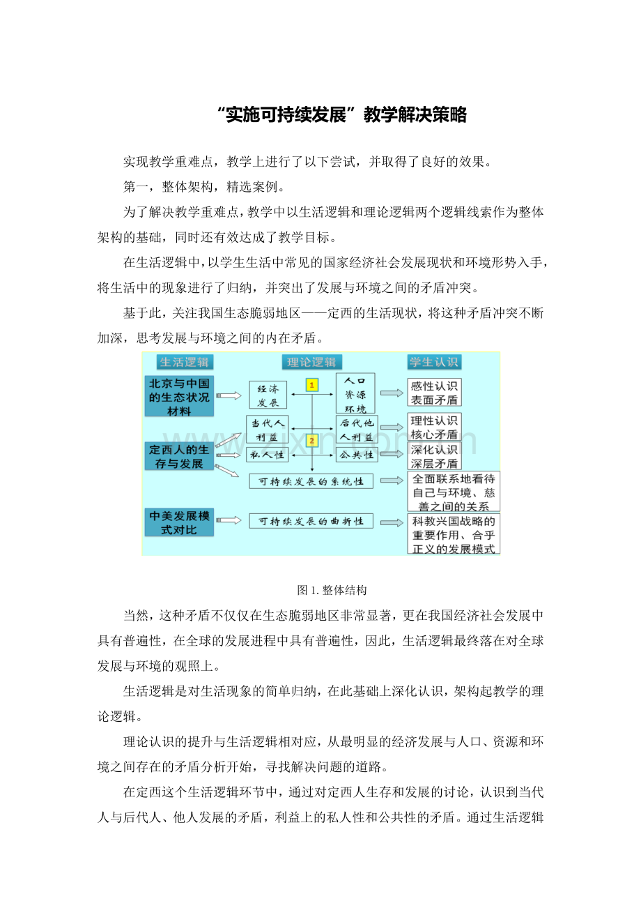 “实施可持续发展”教学解决策略.doc_第1页