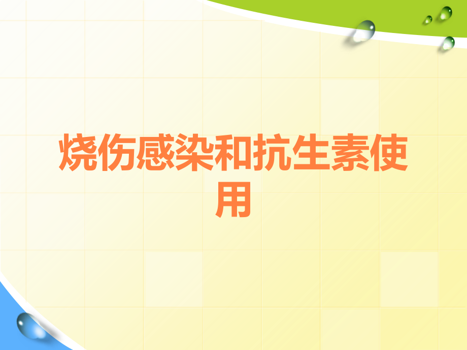 烧伤感染和抗生素使用.ppt_第1页