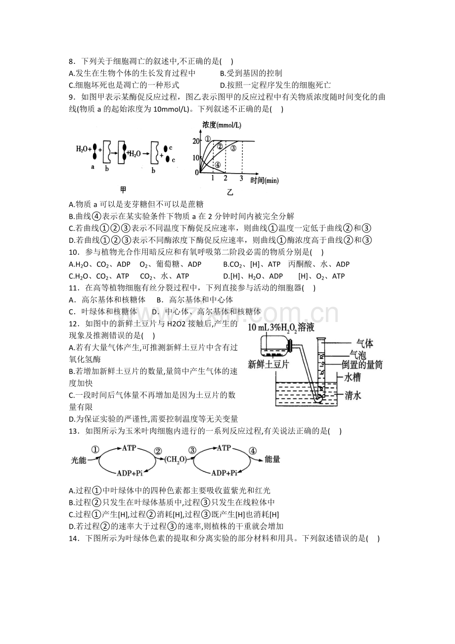 高一下期中考前训练.doc_第2页
