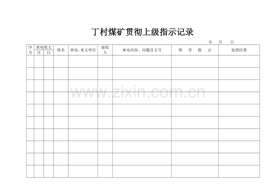煤矿调度贯彻上级指示记录.doc_第1页
