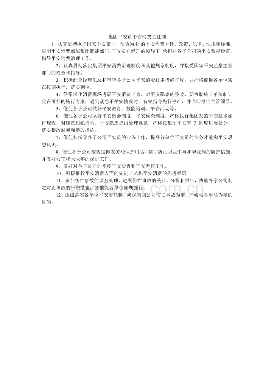 集团安全员安全生产责任制.doc_第1页