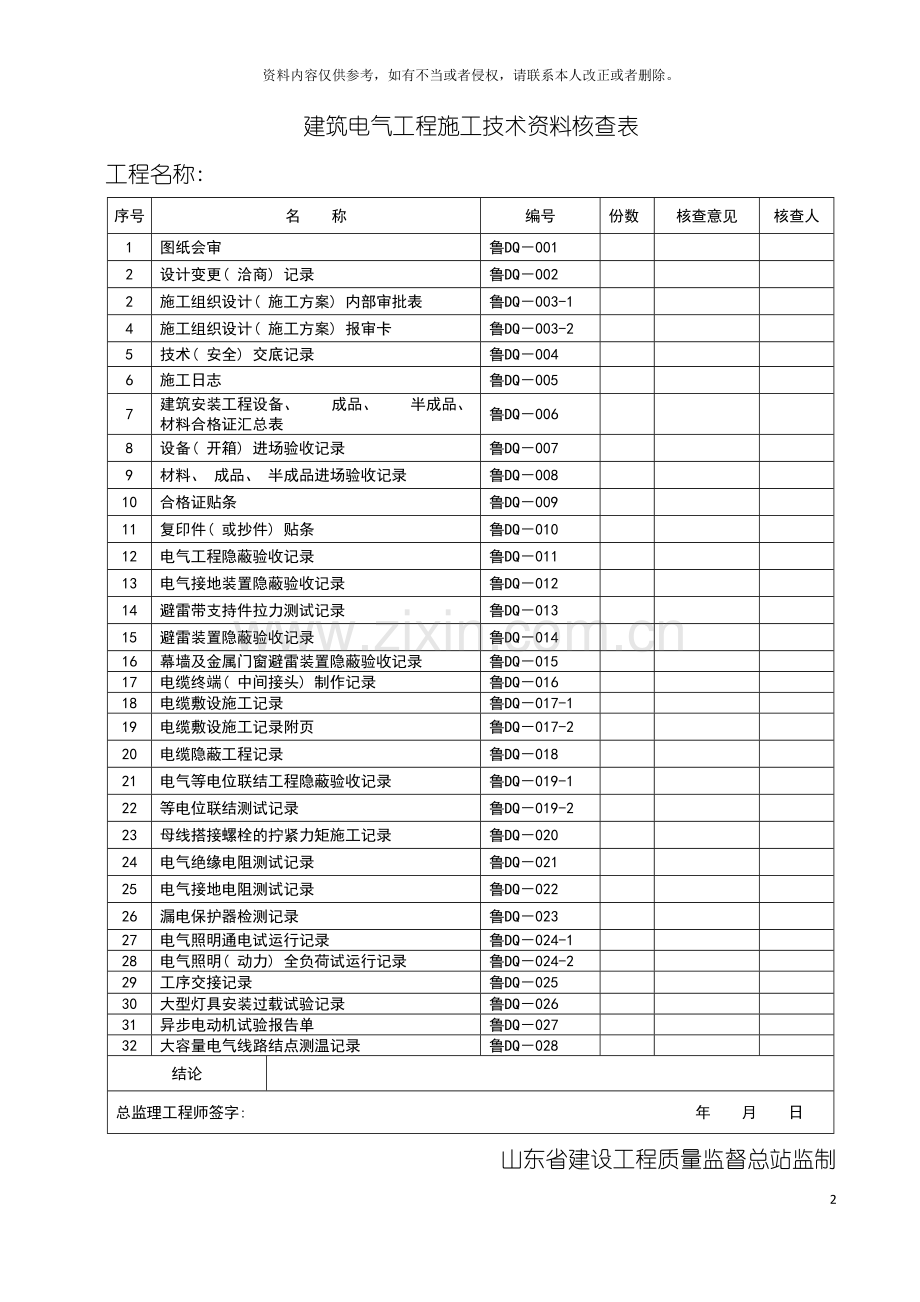 管理规程表格电气工程模板.doc_第2页