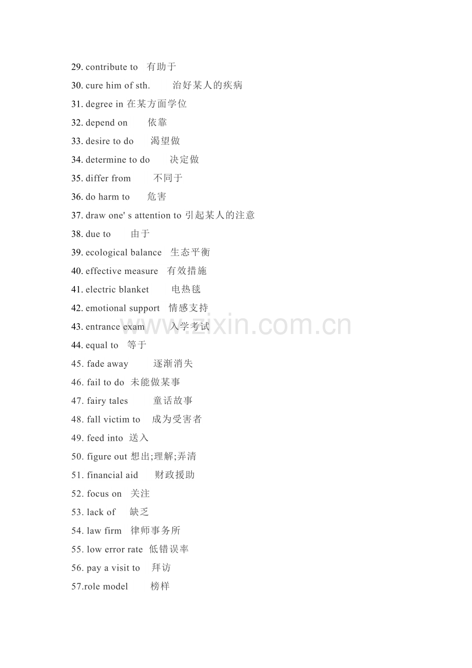 历年高考英语阅读理解高频词汇搭配（273词）.docx_第2页
