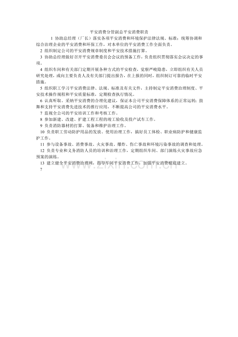 安全生产分管副总安全生产职责.doc_第1页