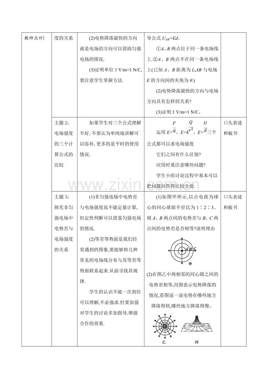 教学设计6：16电势差与电场强度的关系.doc_第2页