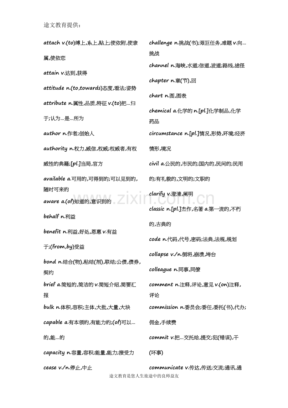 途文专转本英语考前必背词汇表①.doc_第2页