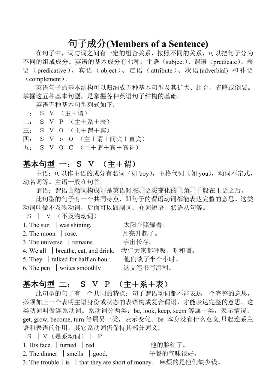 五种基本句型终极稿.doc_第1页