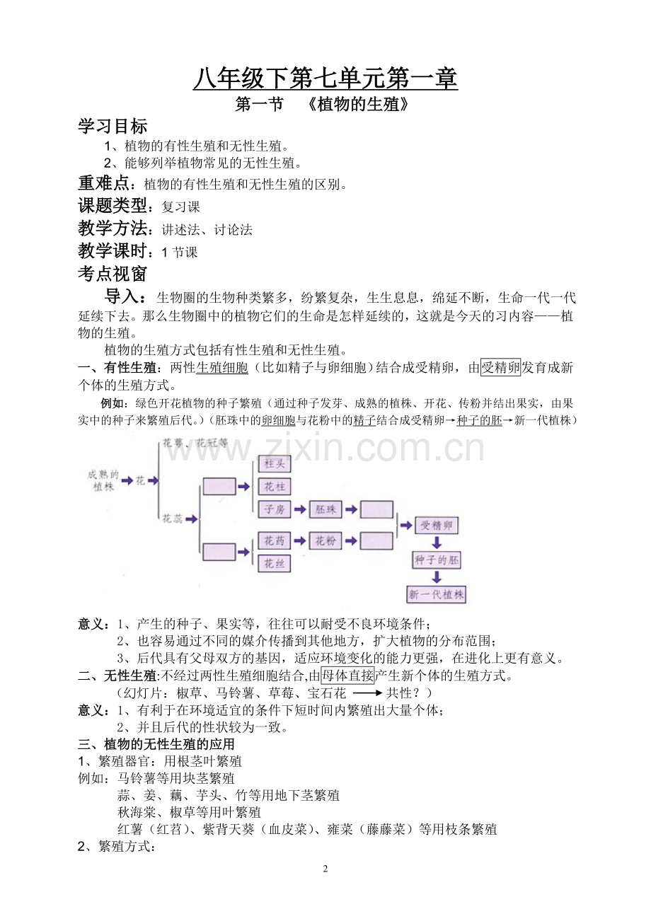 初三生物复习教案.doc_第2页