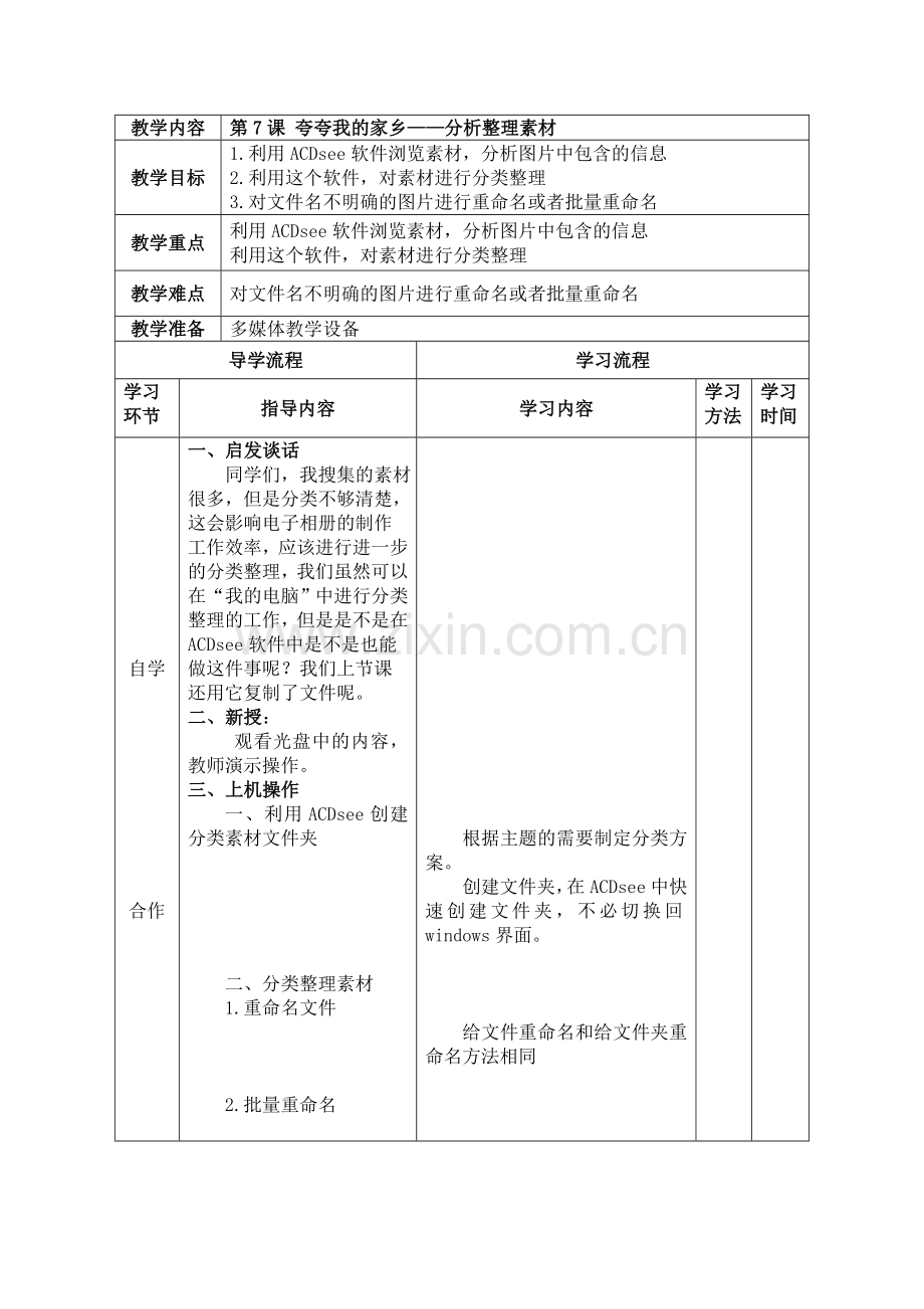 第7课夸夸我的家乡——分析整理素材.doc_第1页