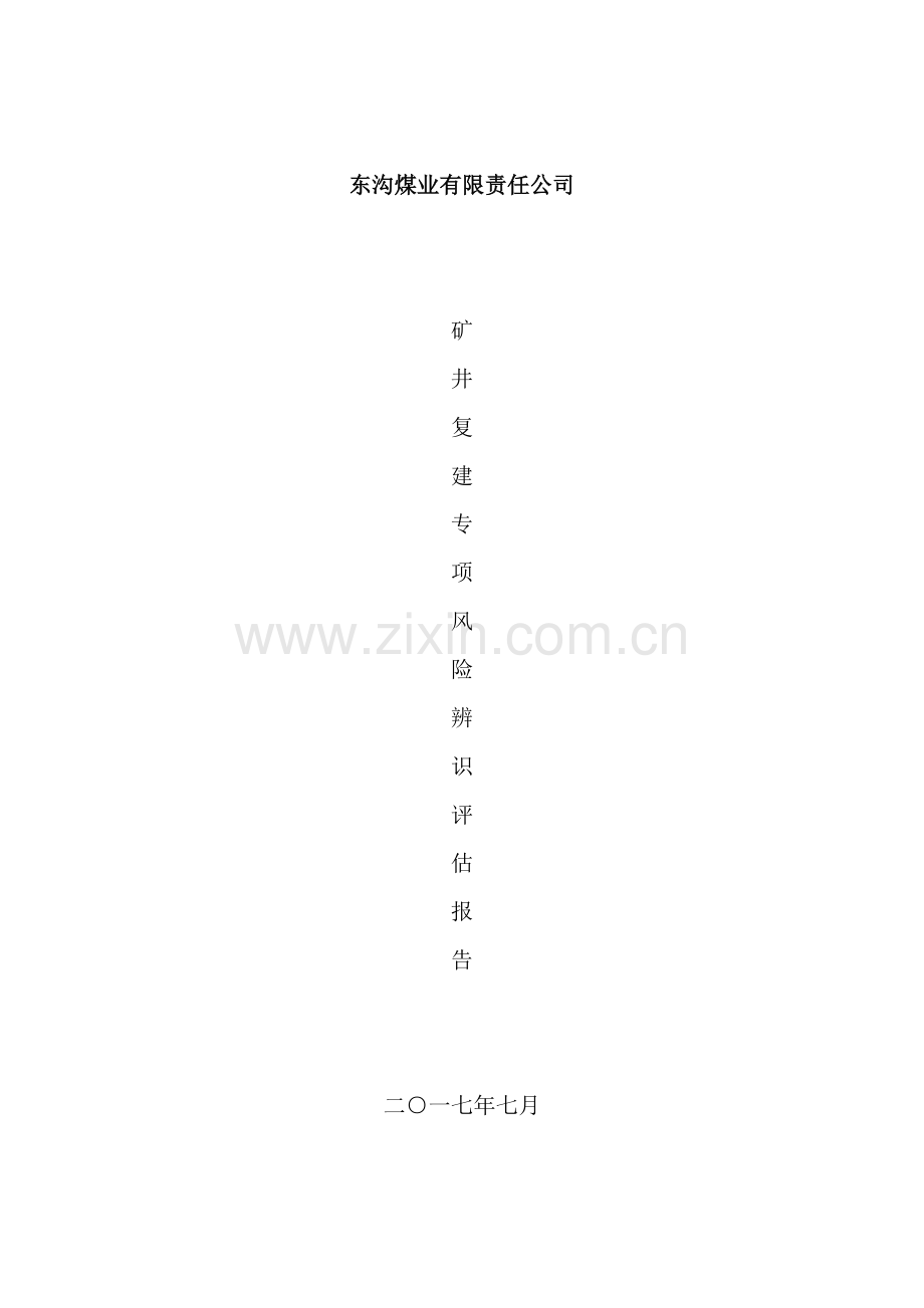 煤业安全风险管控复建前专项评估报告.doc_第2页