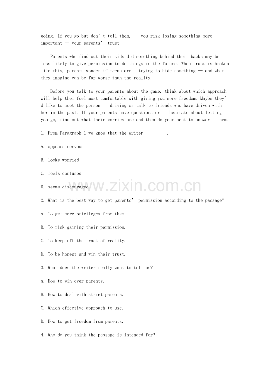 高三-月考模拟英语.doc_第2页