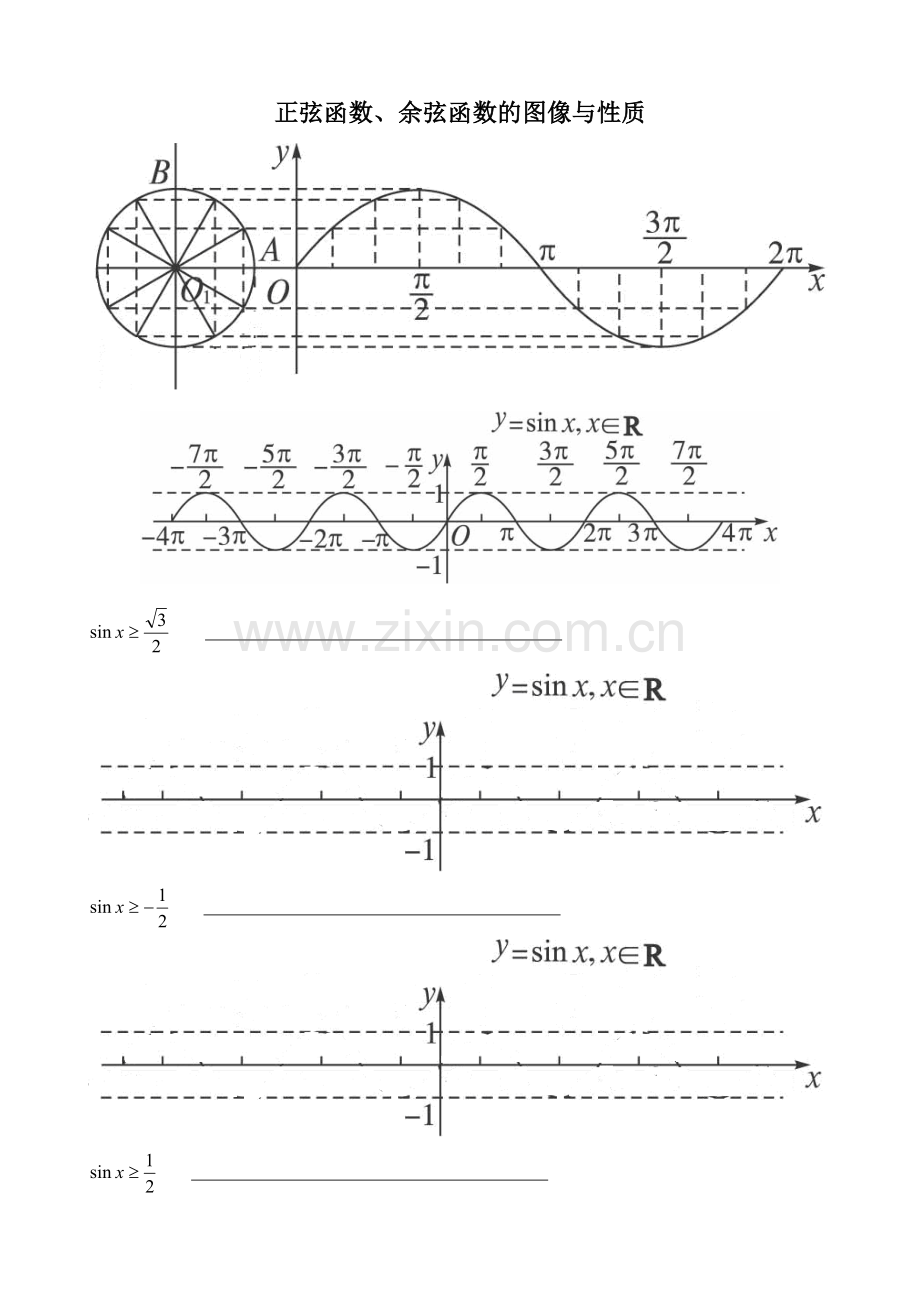 正余弦图像和性质.doc_第1页