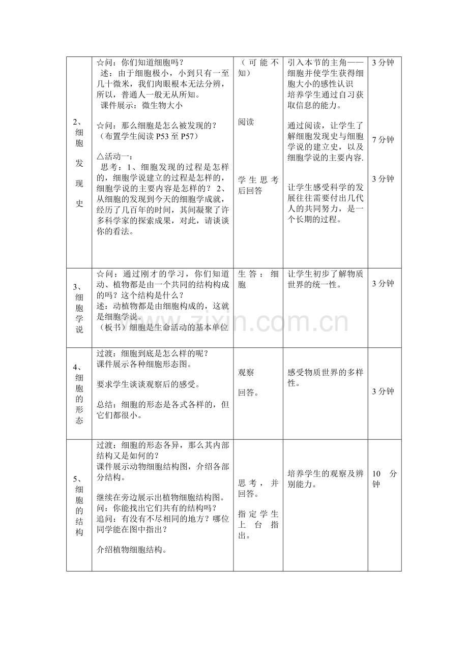 七年级上第二章第四节细胞教学设计.doc_第2页