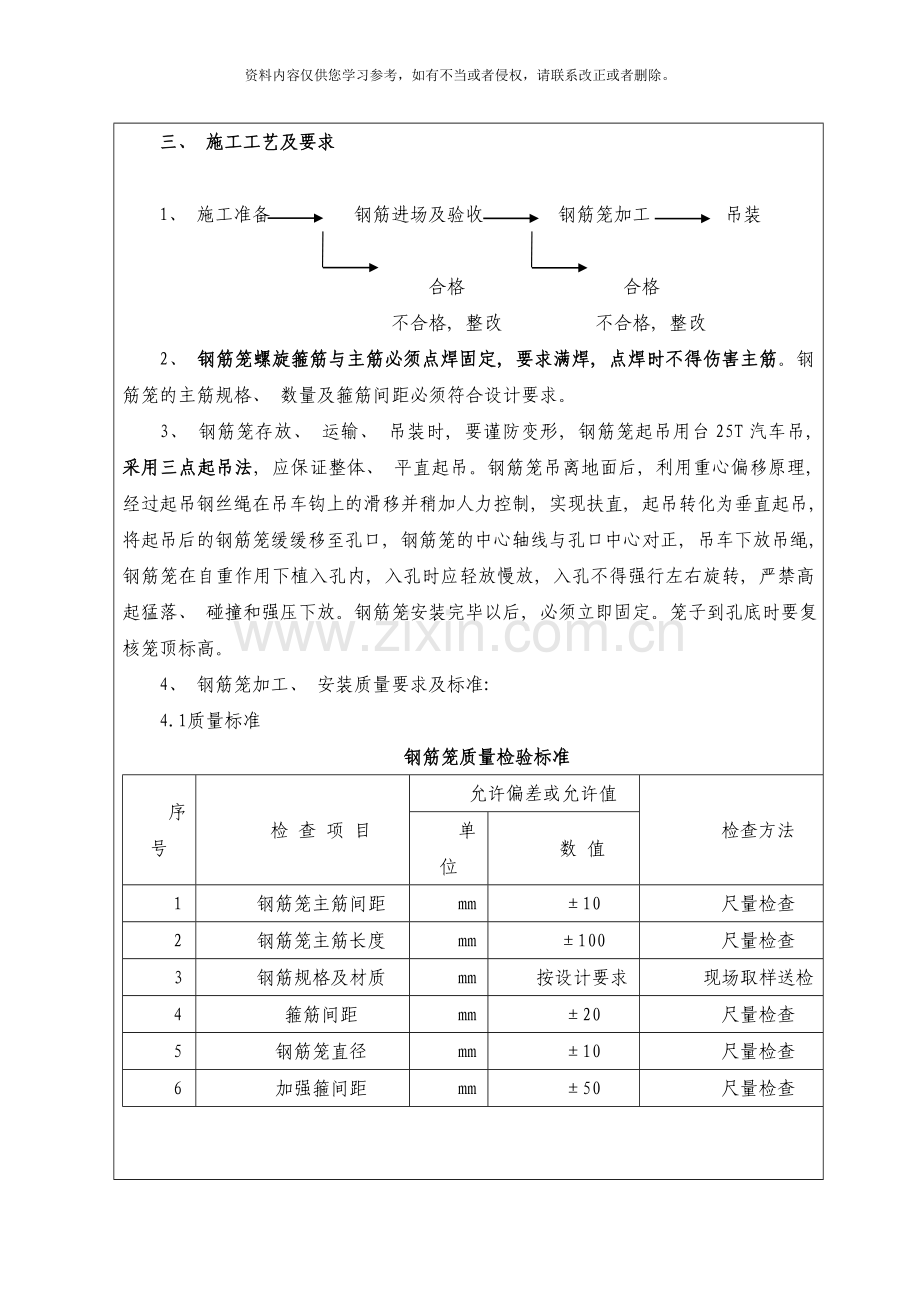 长螺旋桩钢筋笼技术交底样本.doc_第2页