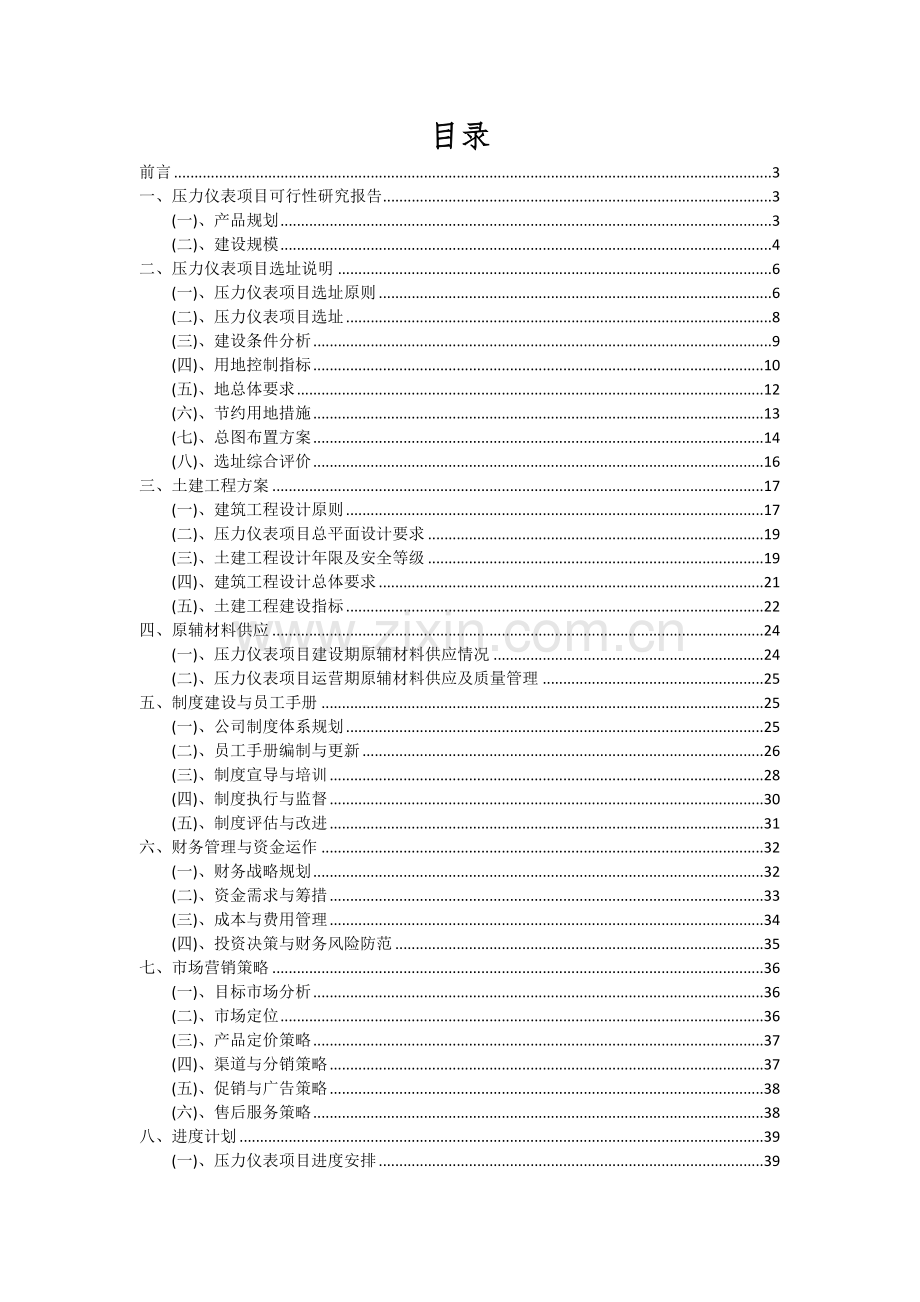 压力仪表项目投资分析及可行性报告.docx_第2页
