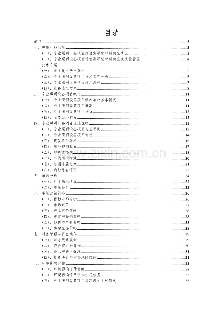 专业照明设备项目可行性分析报告.docx_第2页
