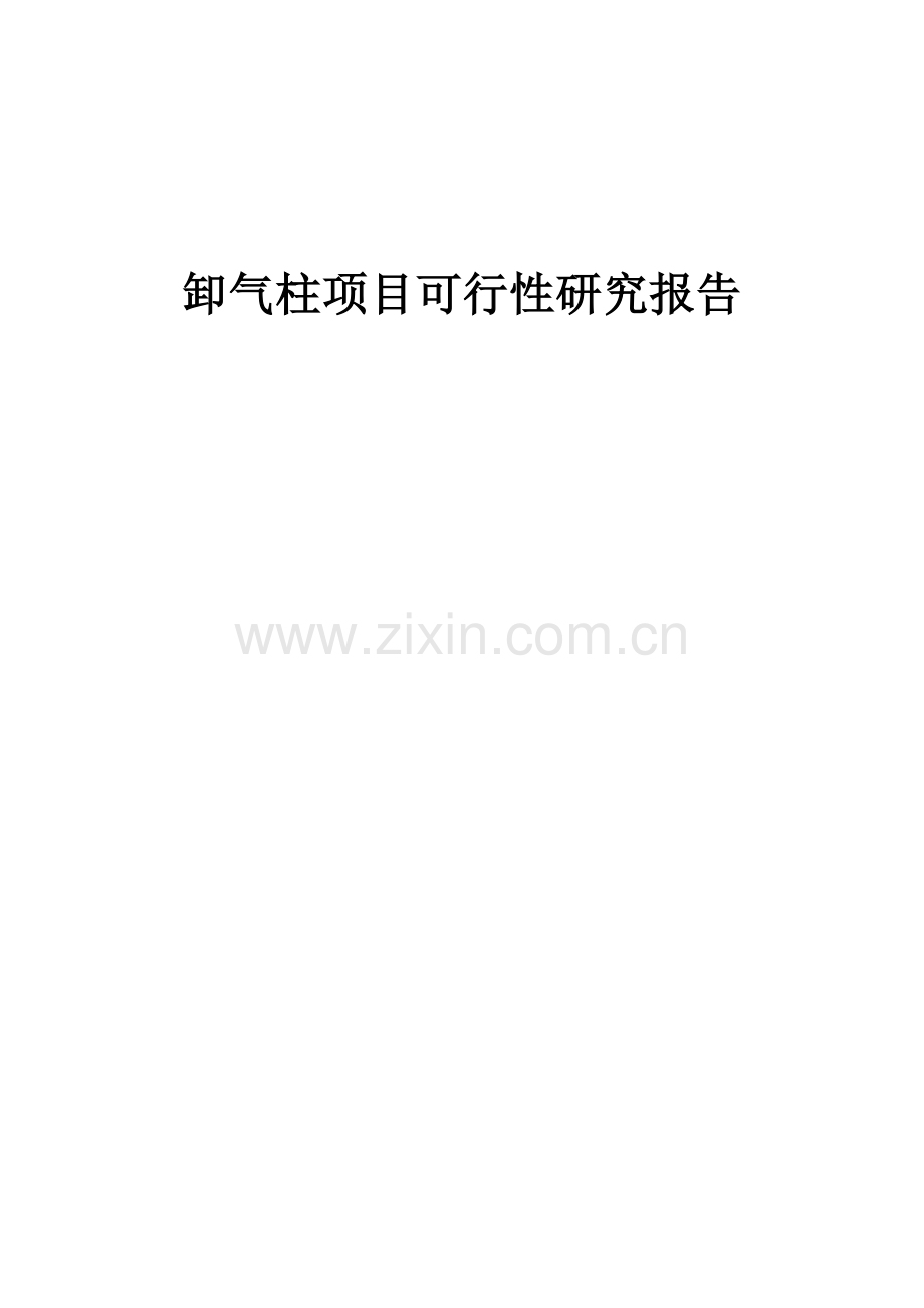 卸气柱项目可行性研究报告.docx_第1页