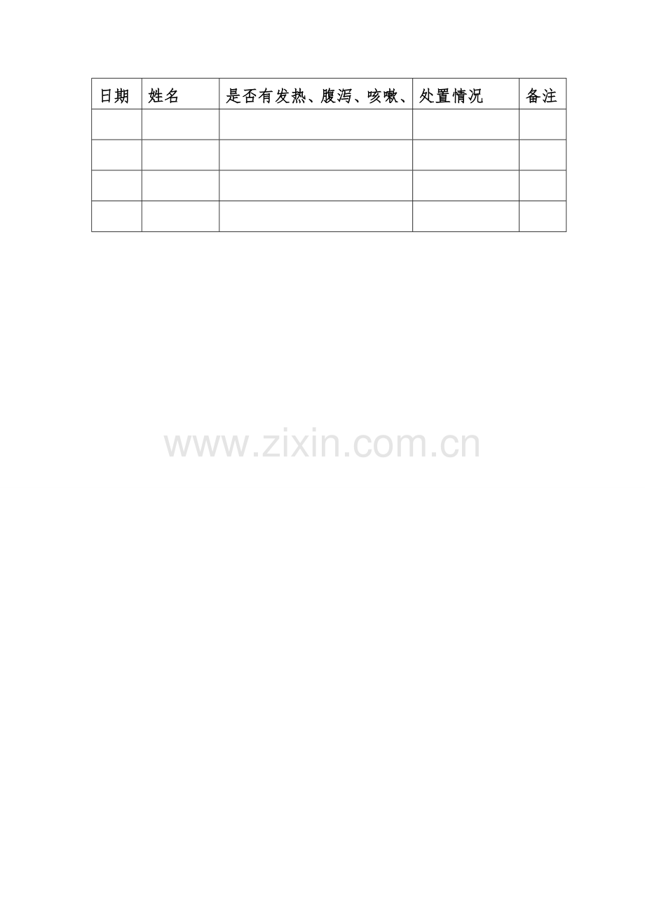从业人员晨检记录.doc_第2页