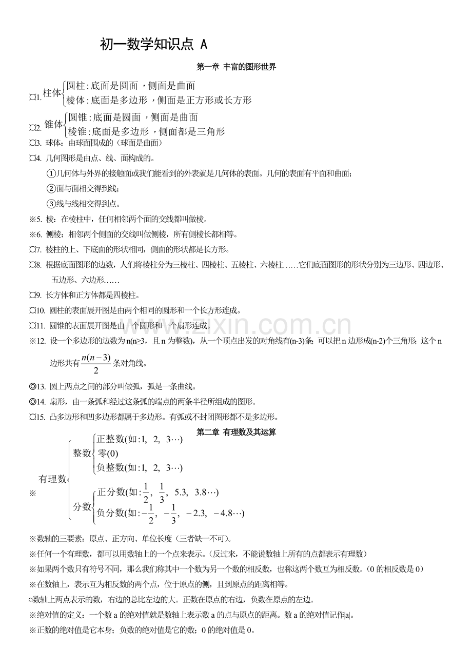 初中数学知识点整理得非常全.docx_第1页