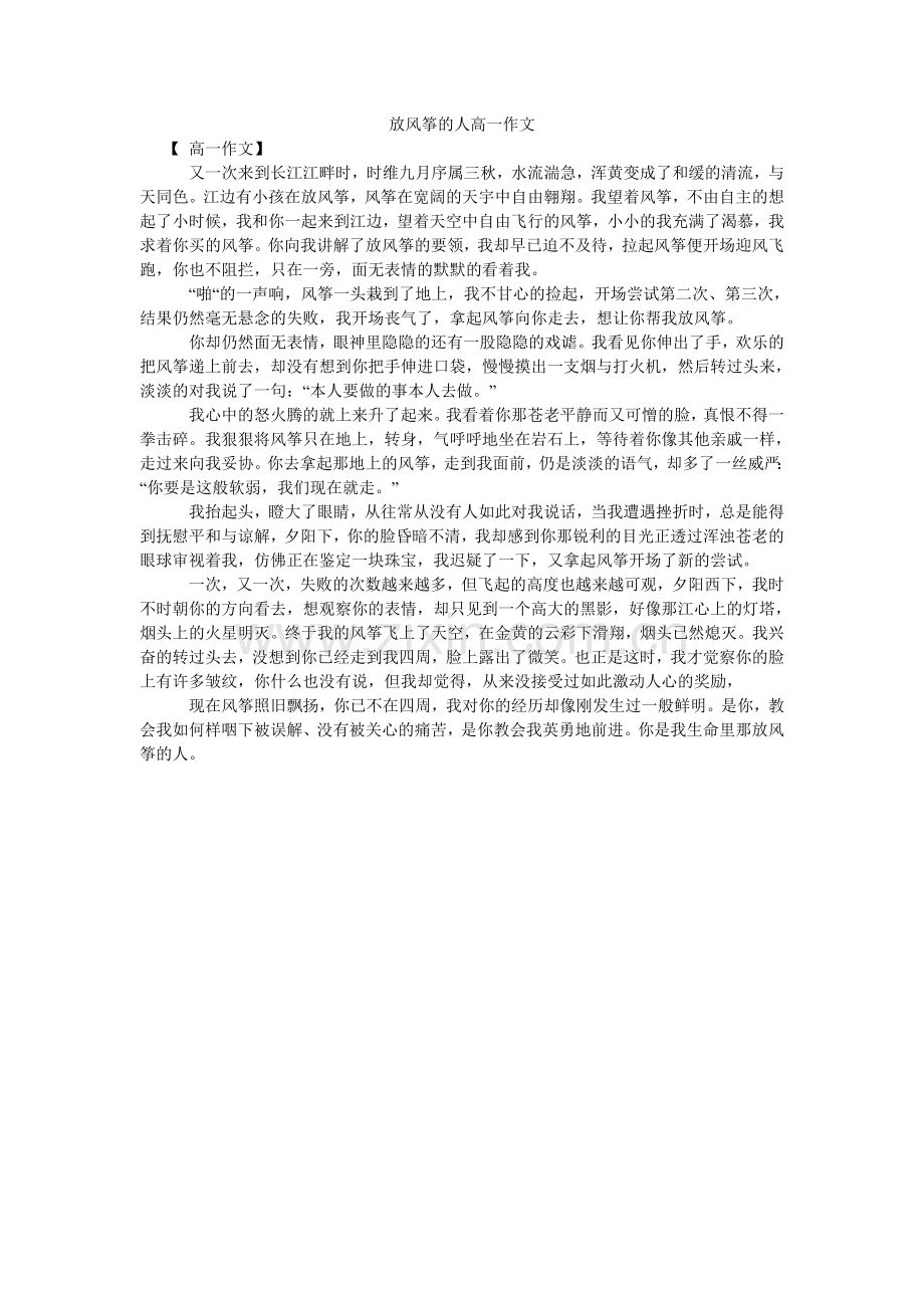 放风筝的人高一作文.doc_第1页