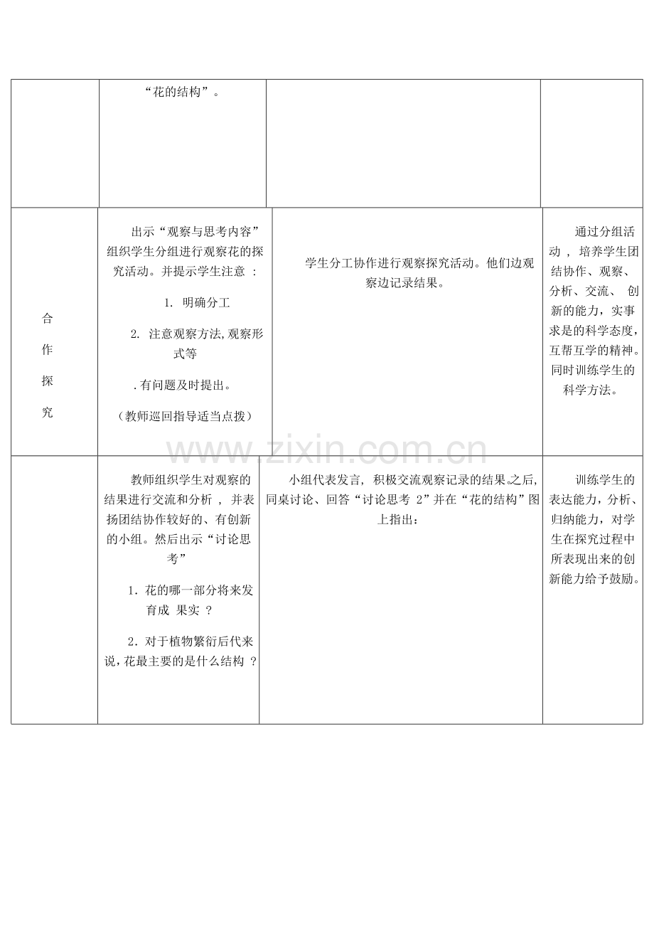 七年级生物《开花和结果》教学设计方案.doc_第2页