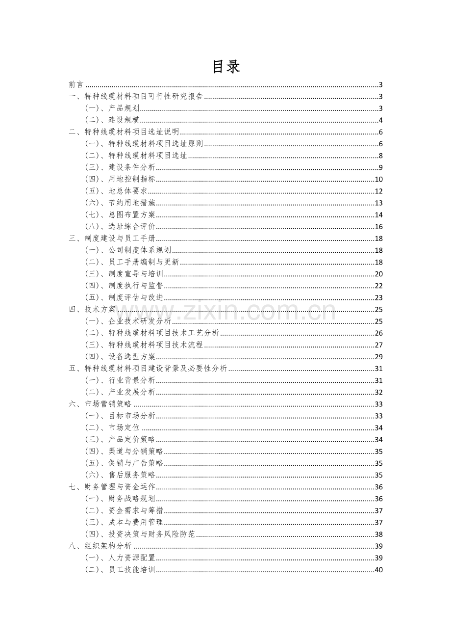 特种线缆材料项目可行性分析报告.docx_第2页