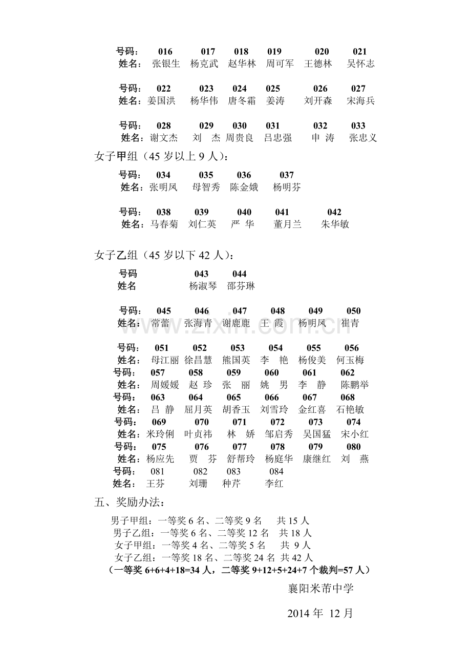 襄阳米芾中学2014冬季长跑比赛 (3).doc_第2页