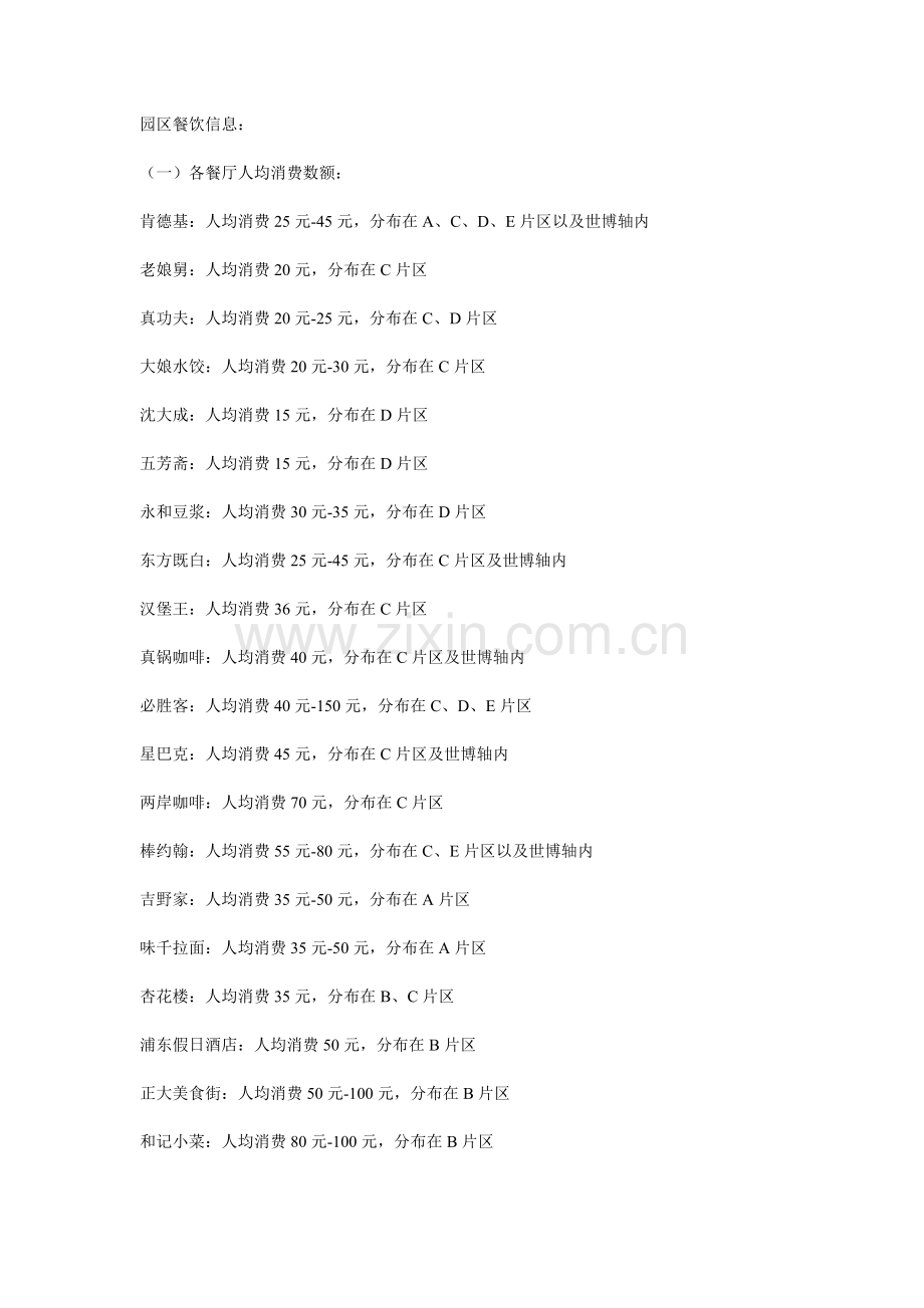园区餐饮信息.doc_第1页