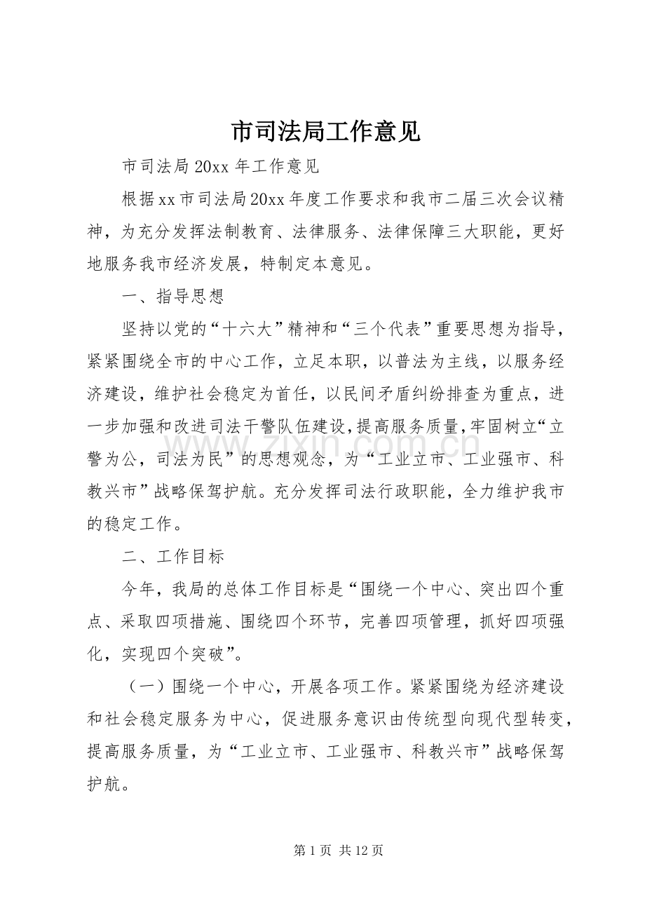 市司法局工作意见.docx_第1页