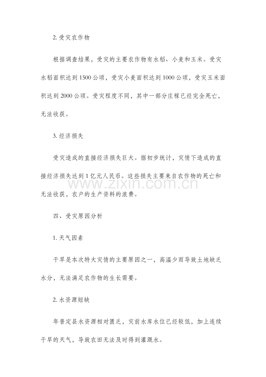 年普定县特大干旱粮食受灾情况调查报告.docx_第2页