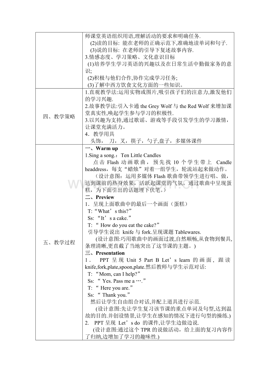 小学四年级英语复习课教学设计3.doc_第2页