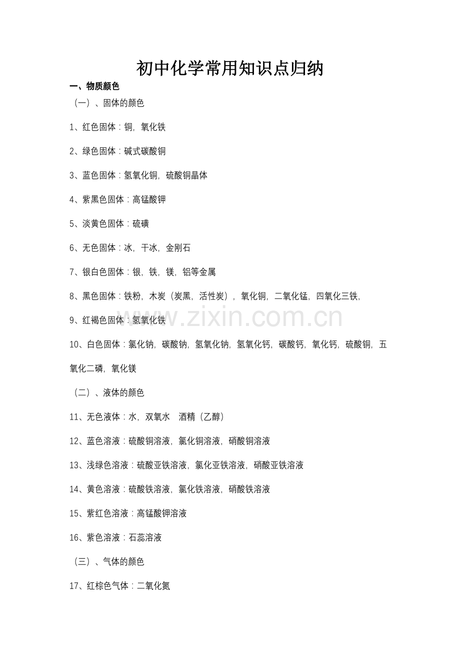 初中化学常用知识归纳.doc_第1页