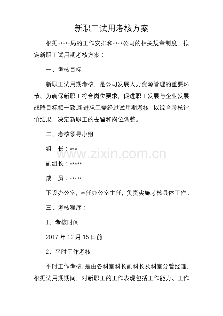新职工试用考核方案.docx_第1页
