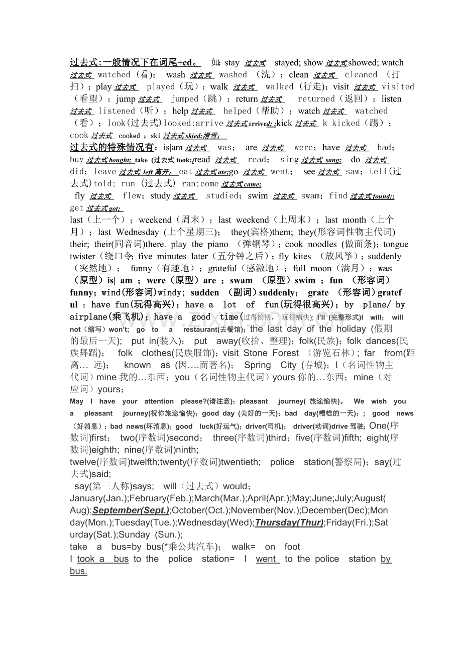 六年级过去式总结.doc_第1页